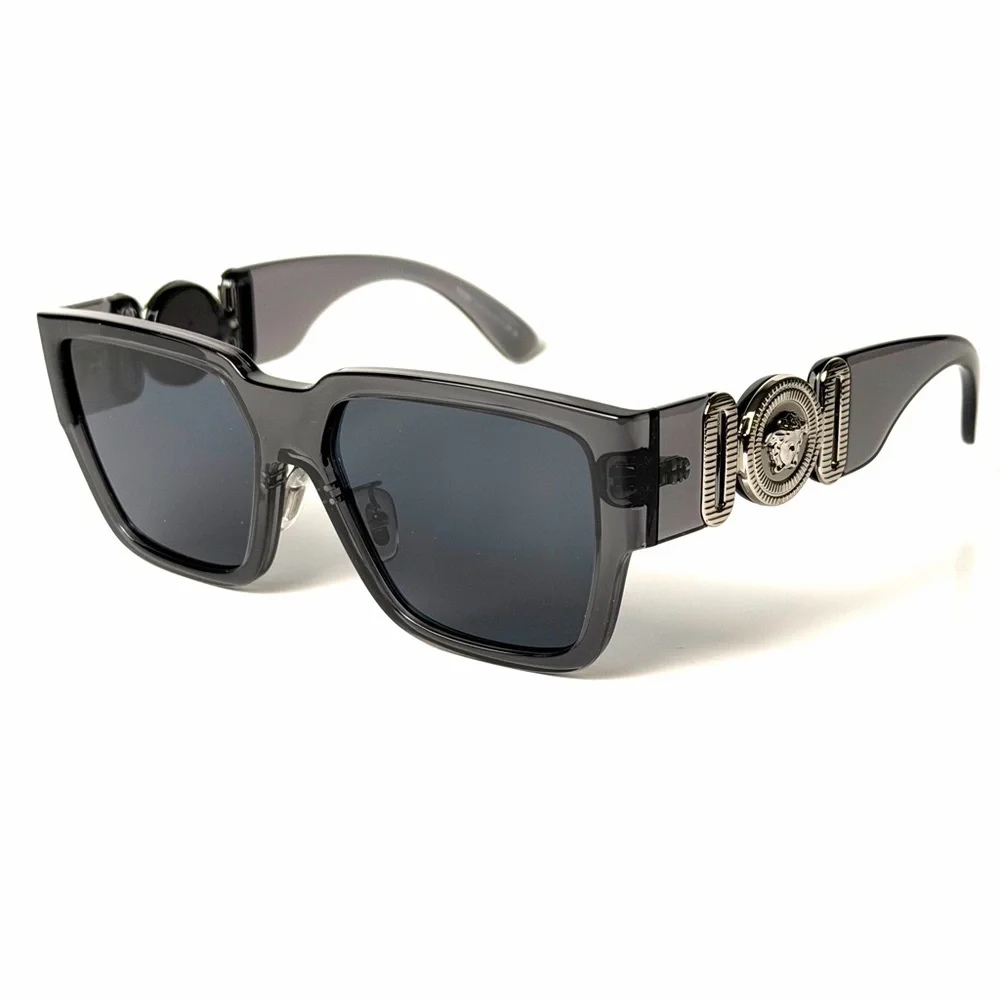 Versace Mod 4483 D 593/87 Gray Sunglasses Silver With Nose Pads Authentic New